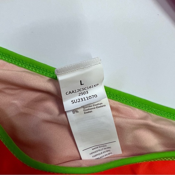 2/$25 Cupshe Orange Bikini Set with Green Trim NWT - Picture 3 of 7